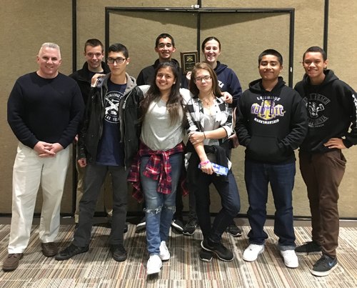 Tiger marksmen take third in Las Vegas NJROTC shooting championships Marksmanship Team (left to right):LCDR John Wolstenholme, Alex Chavez, Xristina Quirozhernandez, Aurora Johnson, Angelo Sangerman, Brandon Pridgen, Thomas Snell, Aaron Dorfmeier, Emily Williams.